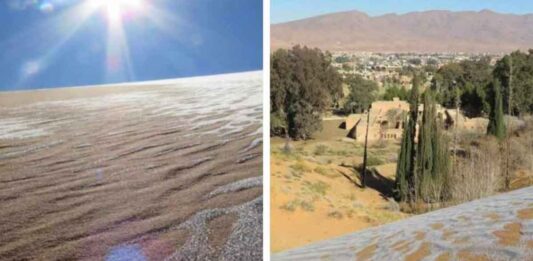 Cae nieve en el desierto y recuerda a la profecía de Isaías